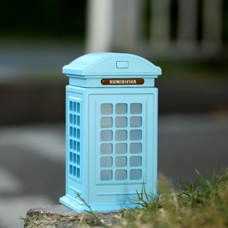 USB Telephone Booth Humidifier LED Night Light Ultrasonic Air Humidifiers Mist Maker Diffuser 300ml Mini Household Purifier | Бытовая