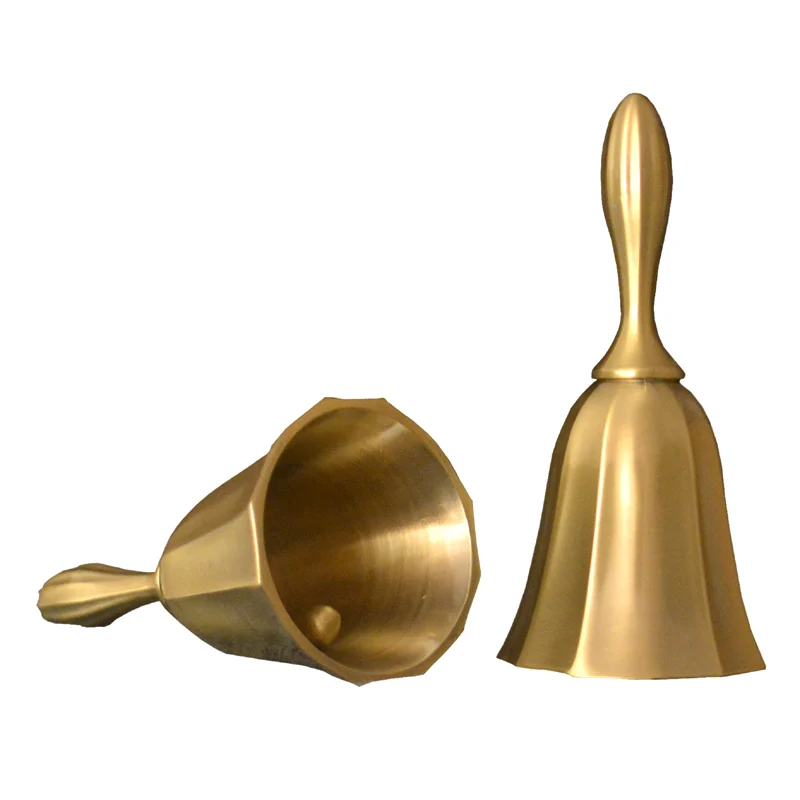 European-style bronze bells metallic bell bar School Reception Dinner Wood Shop Hotel Hand Bell Christmas toy | Дом и сад