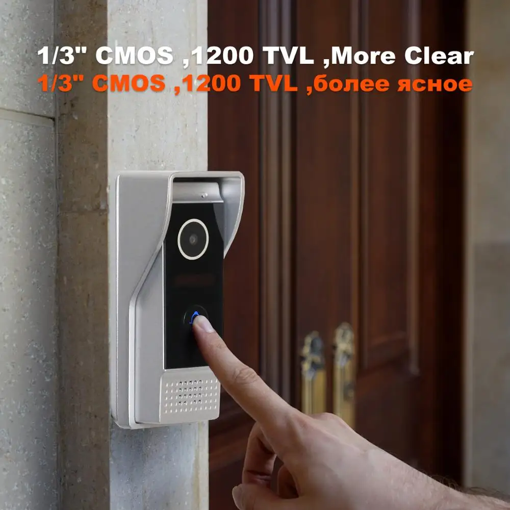 HomeFong видеодомофон дверной звонок 1200TVL IR для HD монитора камеры с поддержкой карт памяти 16G разблокировка CCTV videocitofono 10 pollici