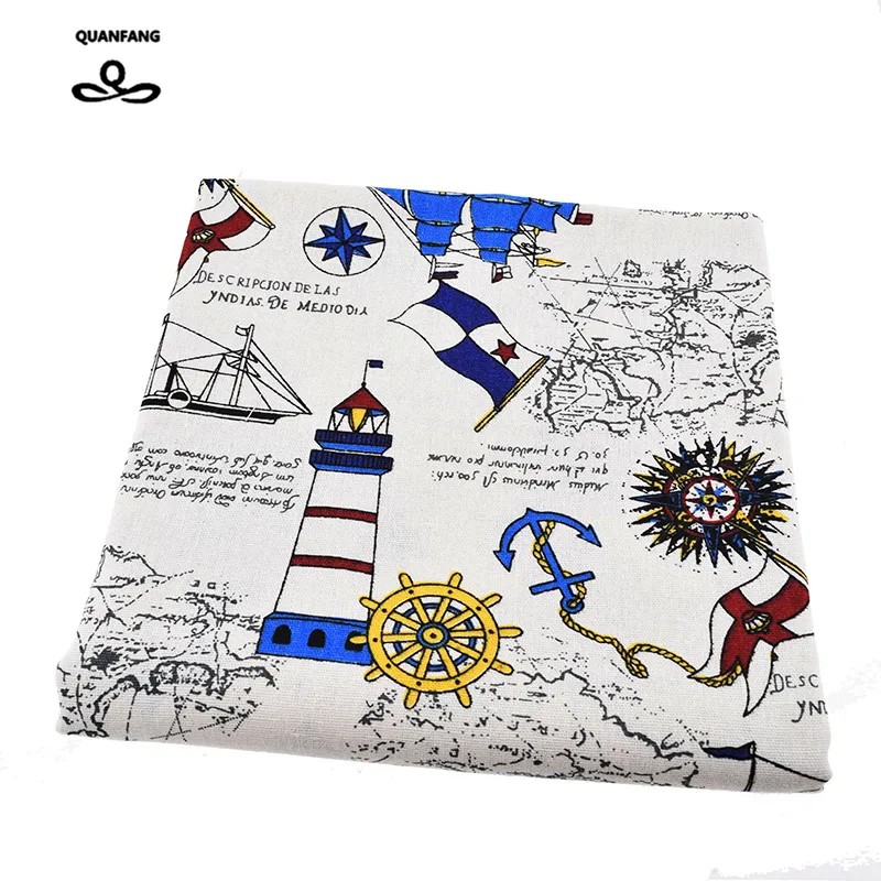 Ткань из хлопка и льна с принтом для шитья квилтинга ткань штор сериала сделай