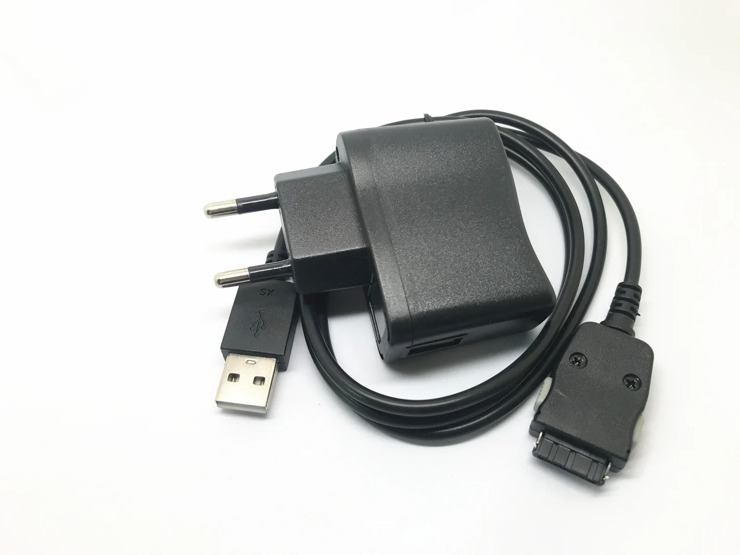 Настенное зарядное устройство с Европейской/американской вилкой 2 в 1 USB кабель