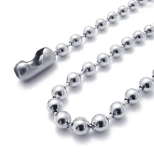 Цепочка Из Нержавеющей Стали с бусинами 24 дюйма 8 мм ожерелье для женщин и мужчин |