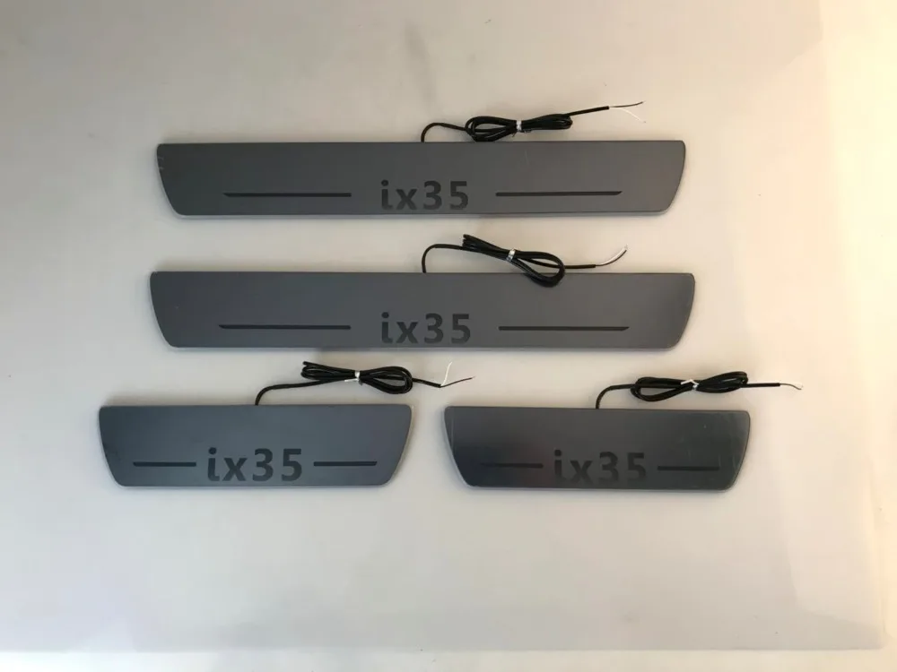 

eOsuns LED moving door scuff Nerf Bars& Running Boards sill light overlays for Hyundai ix35 ix45 santa fe sonata tucson ix25 i40