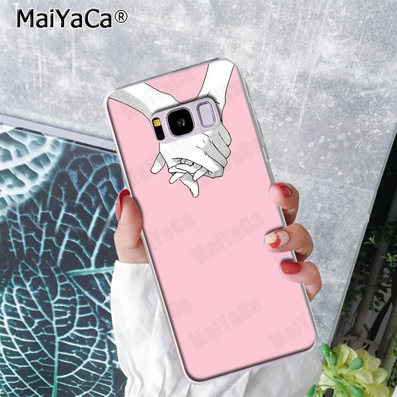 MaiYaCa Finger Art Pink Love Pinky Swear Модный чехол для телефона прекрасный Samsung S9 plus S5 S6S6edge S6plus S7