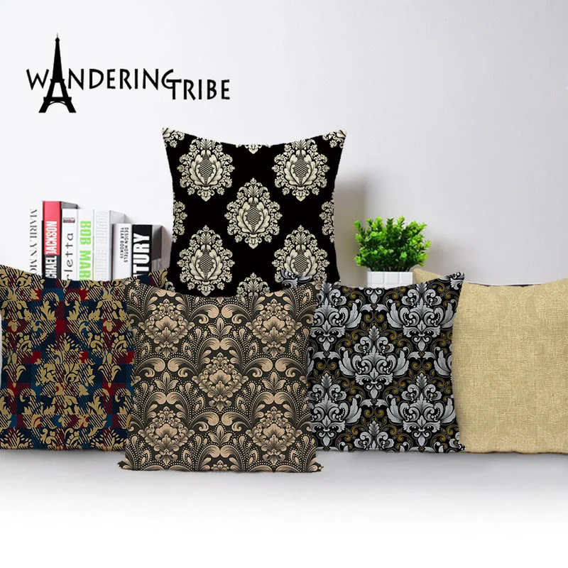 

Scandinavian Style Pillow Case Farmhouse Home Decor Jacquard Pillowcase Geometric Cushion Covers Car Bohemian Linen Cojin Cover