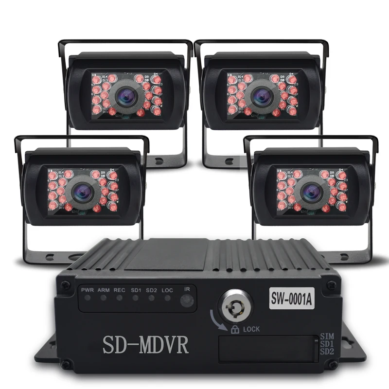 QXNY DC12V 24V 7 &quotЖК дисплей 4 канальный видеовход автомобильный видеомонитор для
