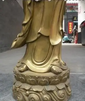 26 &quotКитайский Медь Южного Моря Лотос Гуань Инь гуань-Инь статуя Будды | Дом и сад