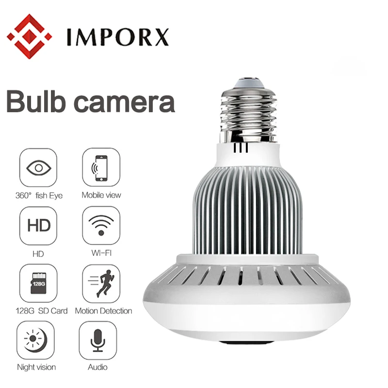 IMPORX 360 градусов светодиодный свет 960P беспроводной панорамный безопасности дома