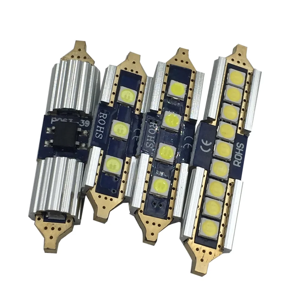 YSYFestoon Car 31mm Led Light 6000k White 3030 SMD c5w C10w 31 Mm 36mm 39mm 41mm Festoon Canbus Interior Lamp Bulb 12v | Автомобили и