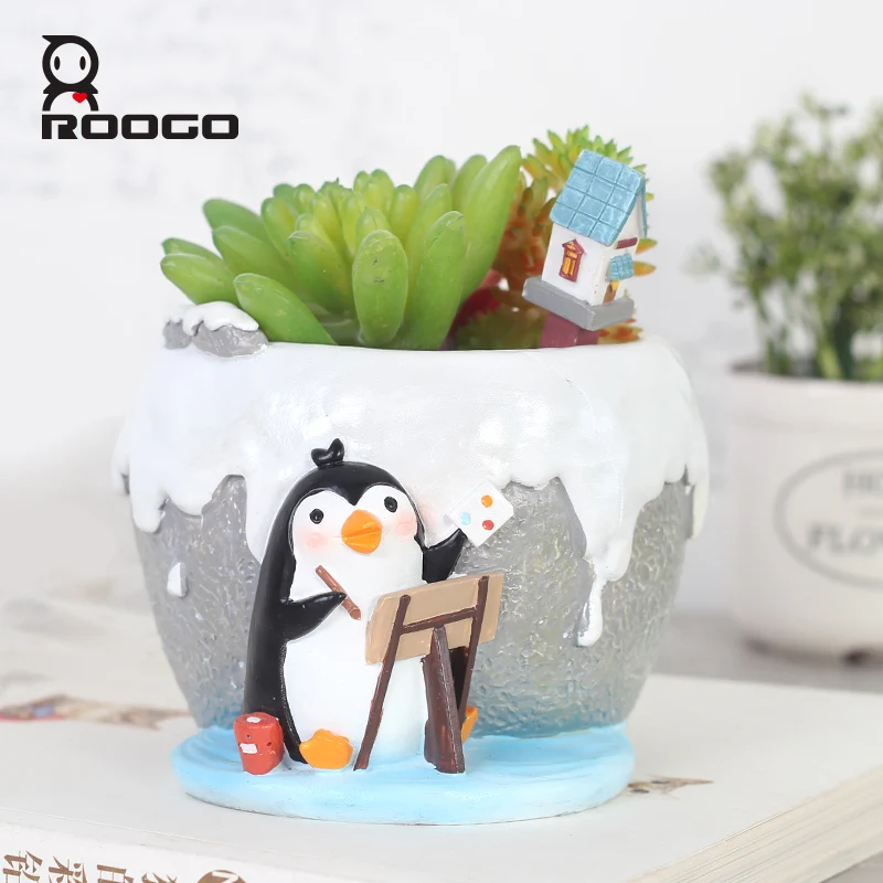 Цветочный горшок Roogo 1 шт. маленький для растений современный