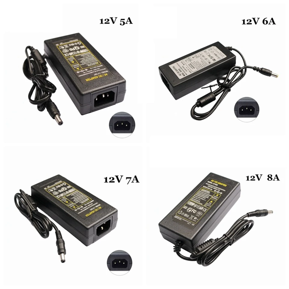 AC110-220V для DC12V Питание адаптер трансформатор 1A 2A 3A 5A 6A 8A 10A Зарядное устройство конвертер для 2835 5630 5050 Светодиодные ленты света
