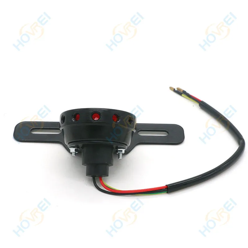 Universal Motorcycle retro LED Taillight brake light License Number Plate Light stop lamp for Harley Honda Cafe Racer |