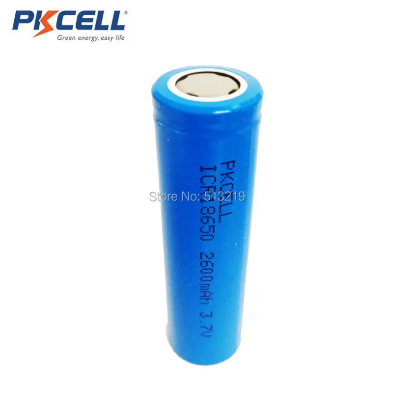 Литиевые аккумуляторные батареи ICR18650 2600 мАч 18650 Batteria с плоским верхом без защиты