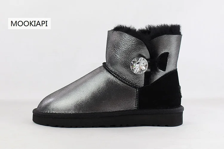 Высококачественные европейские снегоступы кожа натуральная шерсть женская