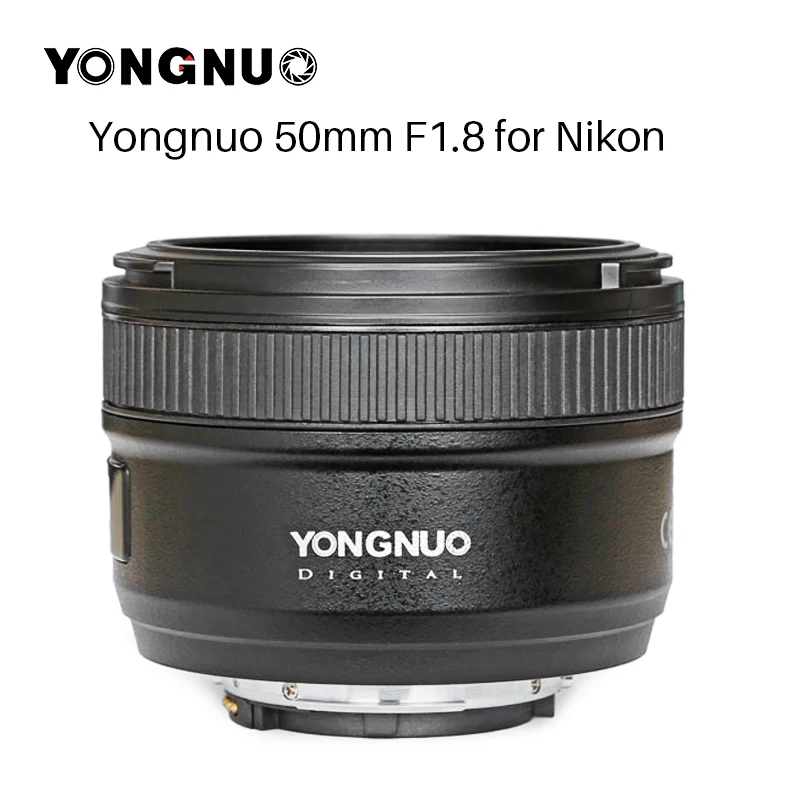 Объектив YONGNUO yn 50 мм F1.8 с большой апертурой и автофокусом для камеры Nikon D800 D300 D700