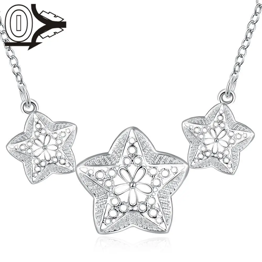 Бесплатная Доставка! Оптовая Посеребренные Ожерелье & Кулон Аксессуары