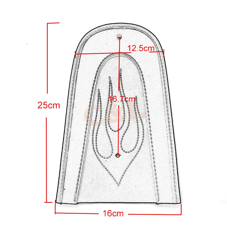 Мотоцикл черное пламя искусственная кожа равнина заднее крыло нагрудник для Harley