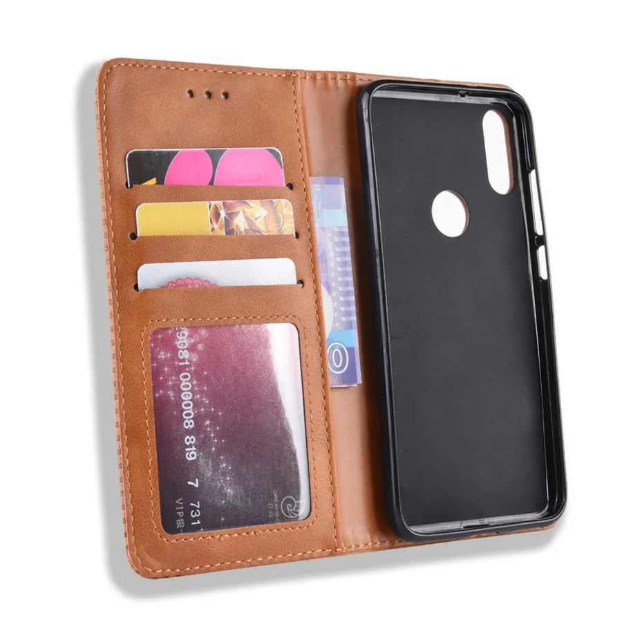 Кожаный чехол бумажник с откидной крышкой для Xiaomi Mi Redmi 7 Global Xomi Redmi7 роскошный