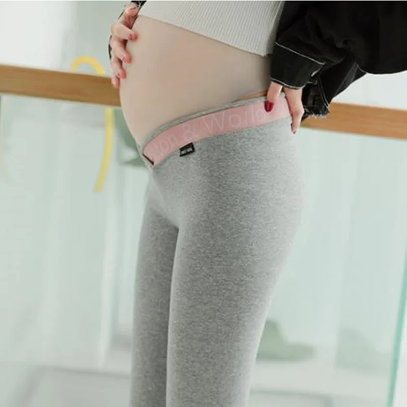 

Pregnant women leggings winter plus velvet thickening pregnant women clothes 2018 new pregnant women low waist cotton warm pants