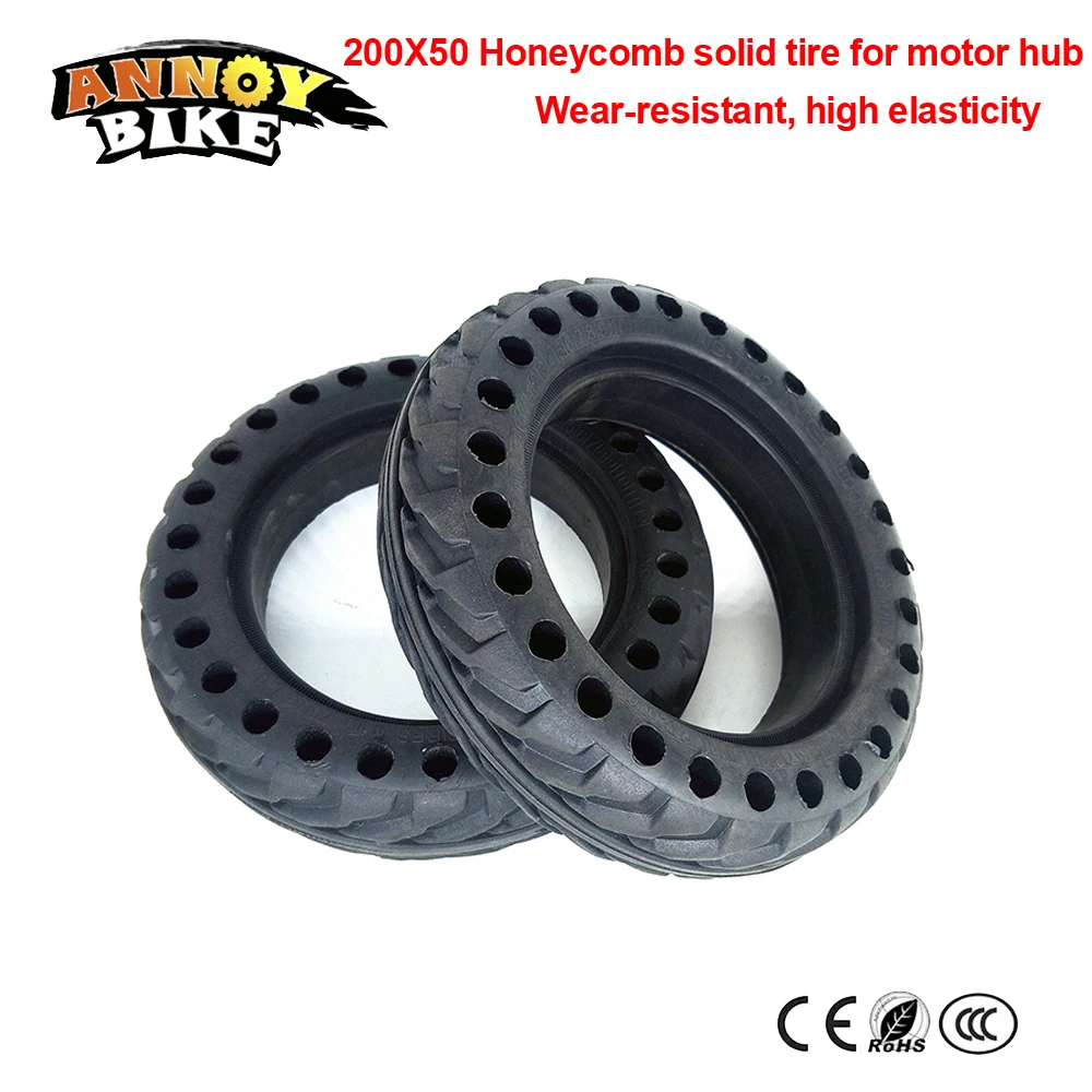 

8 Inch Honeycomb Tire Solid Tire 200X50 Electric Scooter Rear Wheel Electric Bicycle Motor Rear Wheel Solid Tire Special