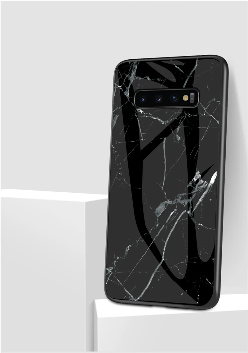 Для samsung Galaxy S10 5G чехол, мраморный узор, гладкая задняя крышка из закаленного стекла для samsung Note 10 plus Note10+ S10 Plus S10e
