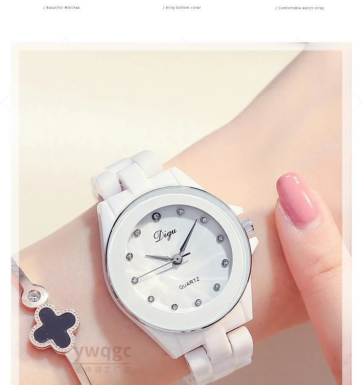 Relojes mujer женские белые керамические наручные часы браслет Кварцевые часы Женские часы женские модные женские часы