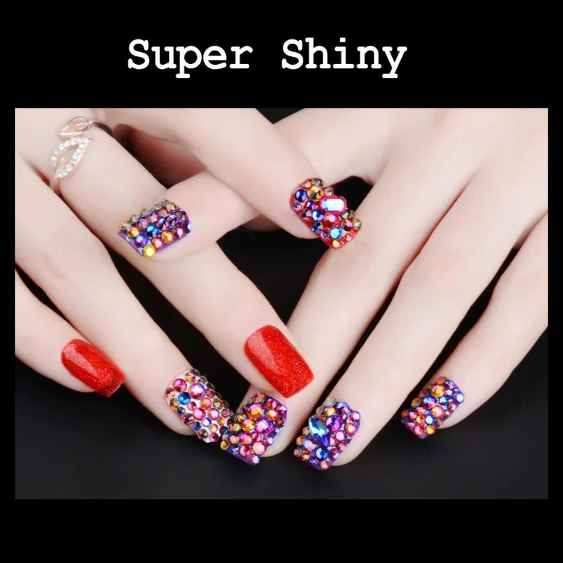 1 упаковка Кристалл Опал белый ноготь маникюрный разные размеры Искусство Стразы