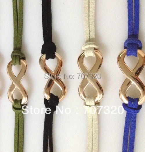 Неоновый браслет Infinity 4 шт./лот кожаный с подвесками ювелирные изделия дешевый