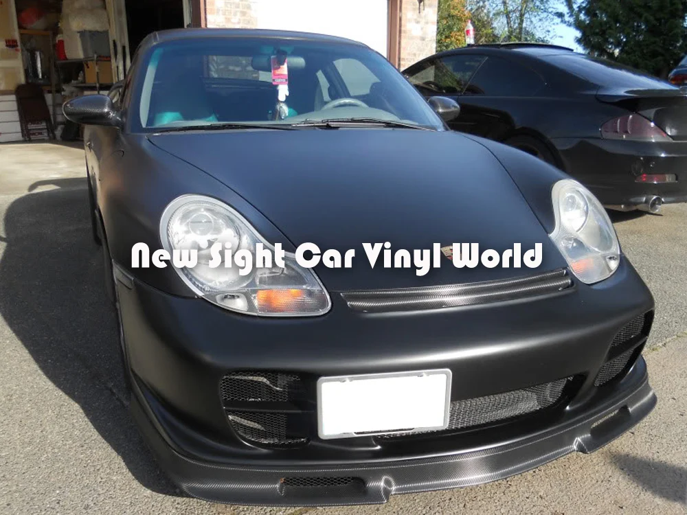 Высококачественная Черная матовая Автомобильная виниловая пленка Виниловая