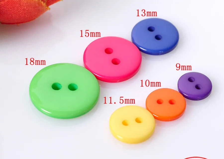Круглые пуговицы из смолы с 2 отверстиями 100 шт. для шитья скрапбукинга украшения