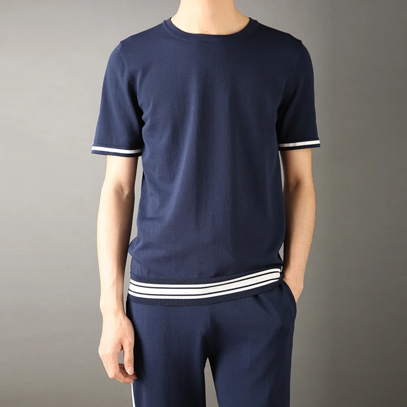 JSBD летний контрастный спортивный костюм из двух предметов (пиджак + брюки)