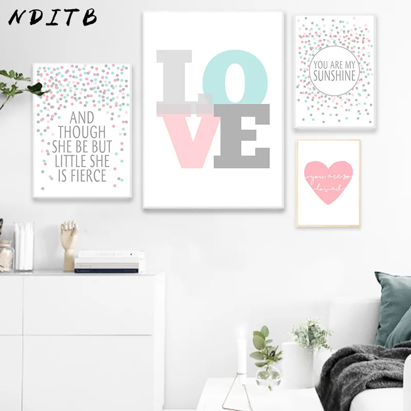 Настенная картина в виде РОЗОВОГО СЕРДЦА горошек|wall pictures|minimalist paintingscanvas art |