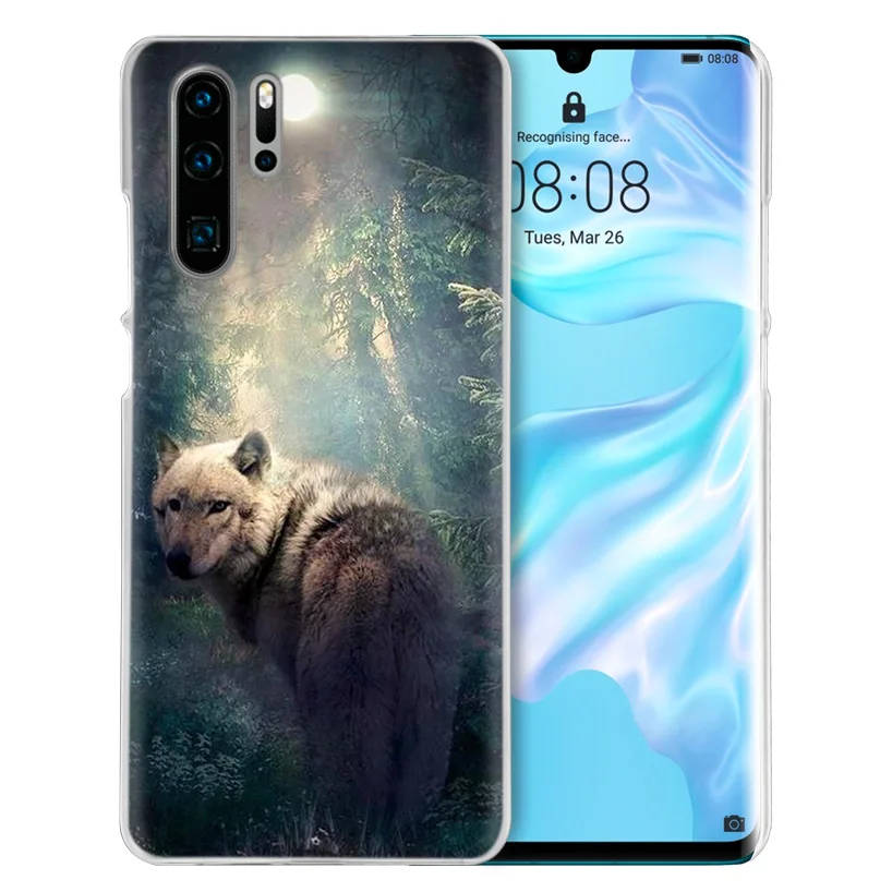 Волк Луна Чехол для huawei P20 P30 P Smart Nova 4 3i P10 P9 P8 Коврики 10 20 lite Pro Mini жесткий чехол для телефона pc Coque