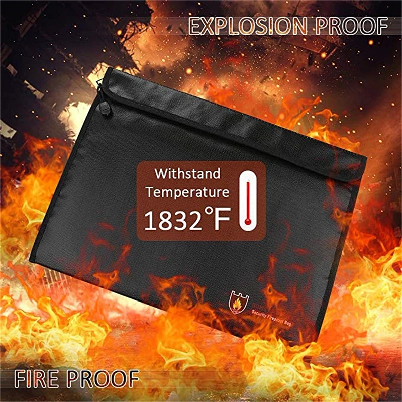 Огнеупорный мешочек для хранения наличных денег безопасная сумка огнестойкий