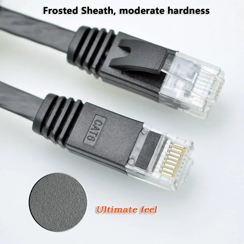 6ft 2 м плоским UTP CAT6 сетевой кабель компьютерный Gigabit Ethernet Патч-корд RJ45 адаптер