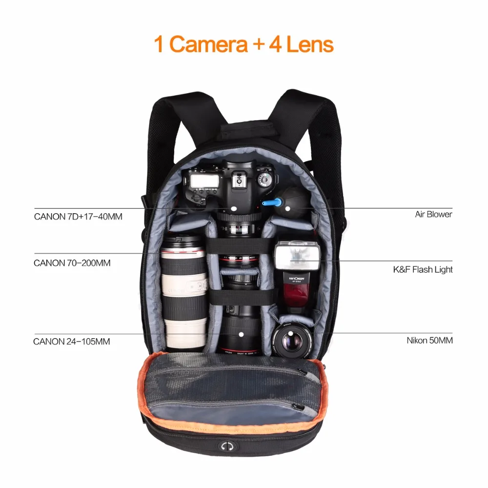 Men Woman Multifunctional Camera Backpack DSLR Bag for Laptops Tablets+ Waterproof Rain Cover for Canon Nikon Camera Accessories