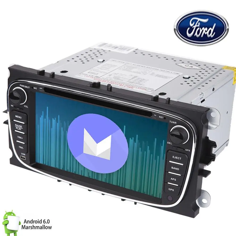 4 core 2 DIN Android 6.0 автомобиль DVD GPS Navi Bluetooth для Ford Mondeo Focus S MAX|din android|2 din androidcar dvd gps |