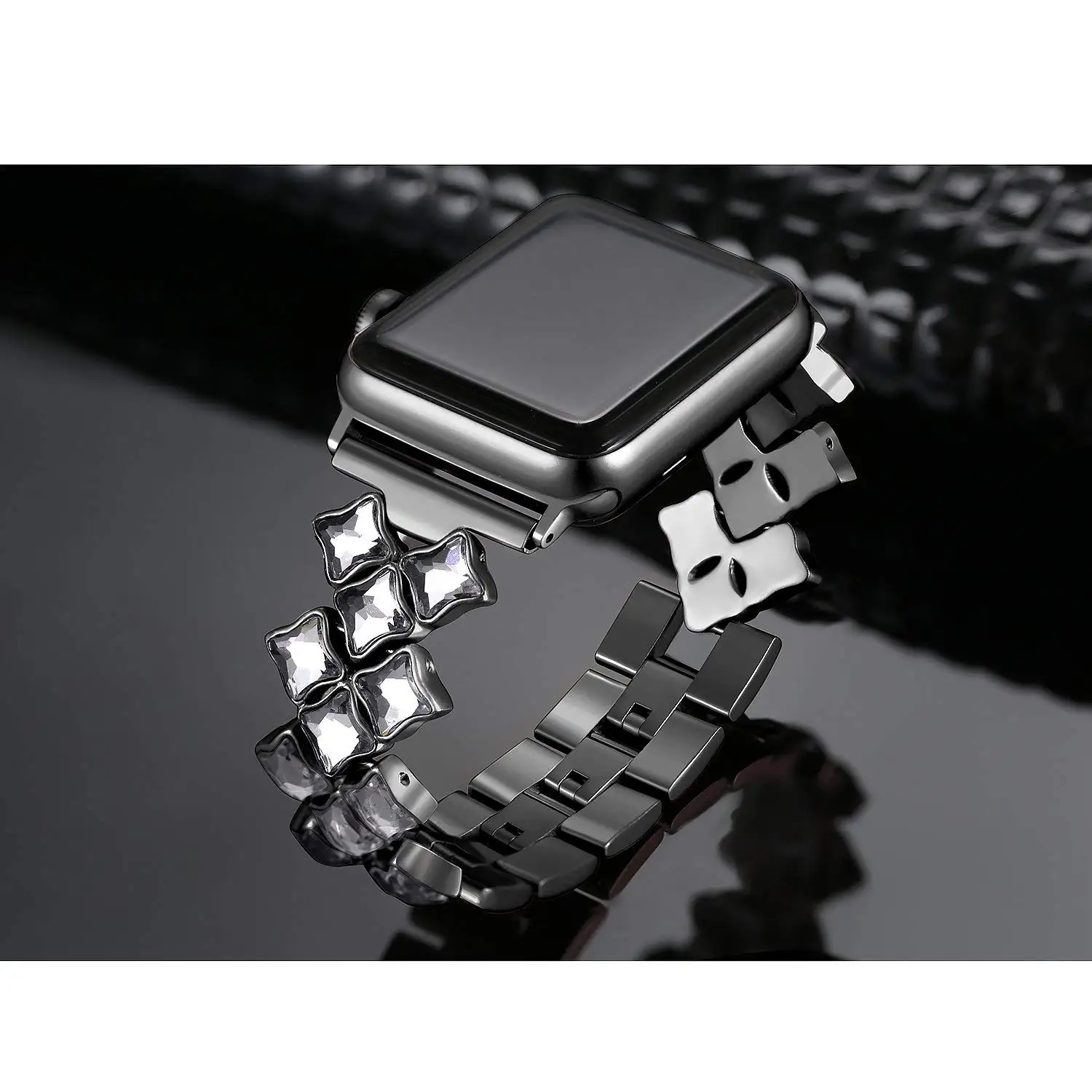 Для apple watch Series 5 4 3 2 1 ремешок для apple watch ремешок из нержавеющей стали 38 мм 42 мм 40 мм 44 мм iWatch 5 ремешок для женщин бриллиантовый браслет