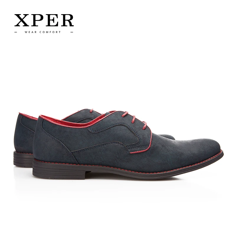 Size 40~46 Brand XPER Casual Men Dress Shoes Lace-Up Wear Comfortable Wedding #YM86518BL/BU | Обувь