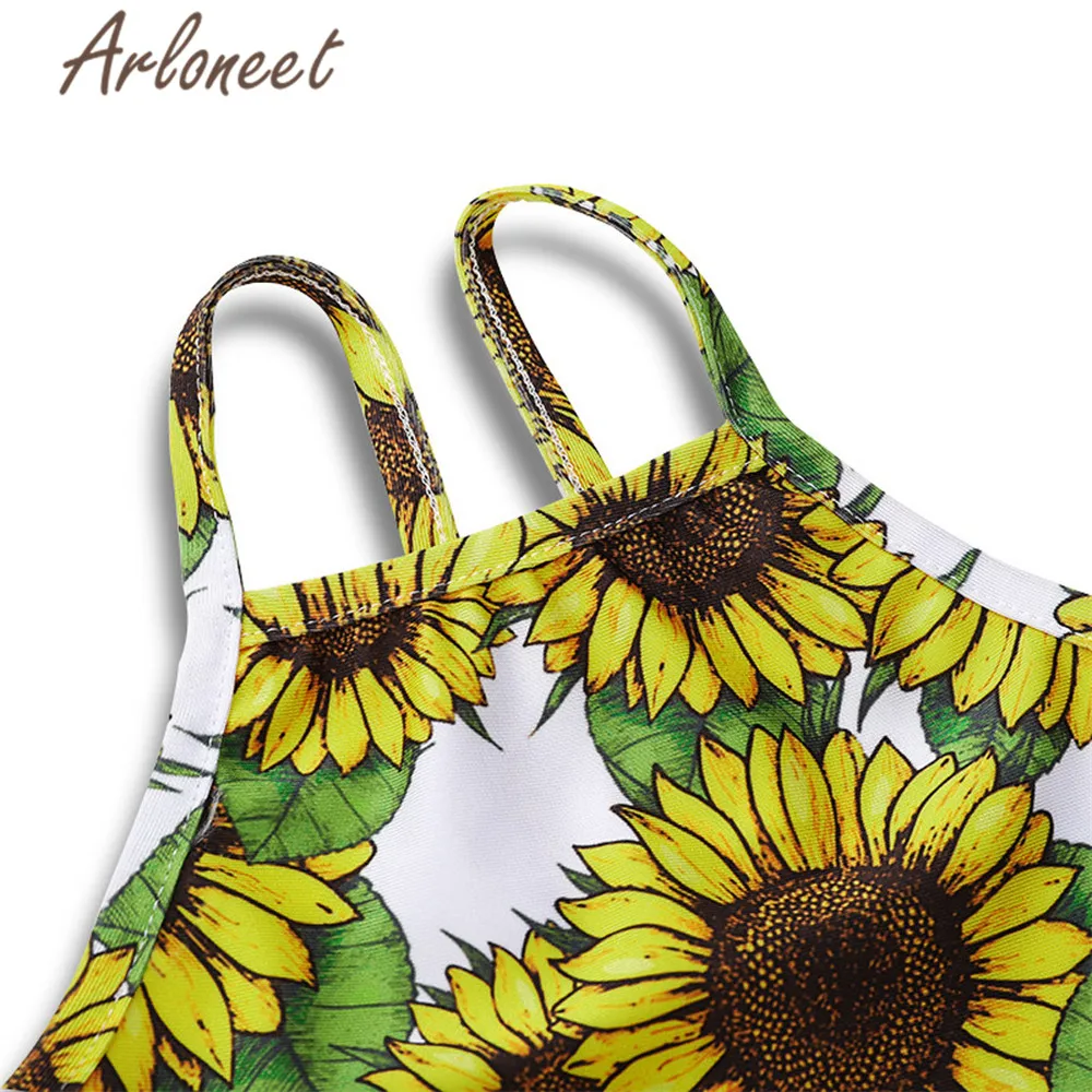 Детский купальник ARLONEET купальный костюм из полиэстера с принтом подсолнуха для