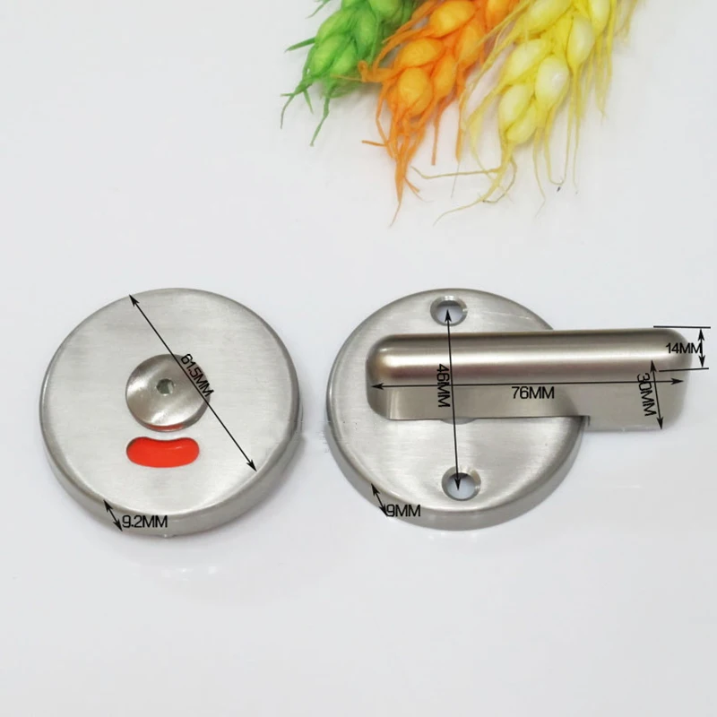 Циркулярная нержавеющая сталь указывающая на то что блокировка отключена туалет