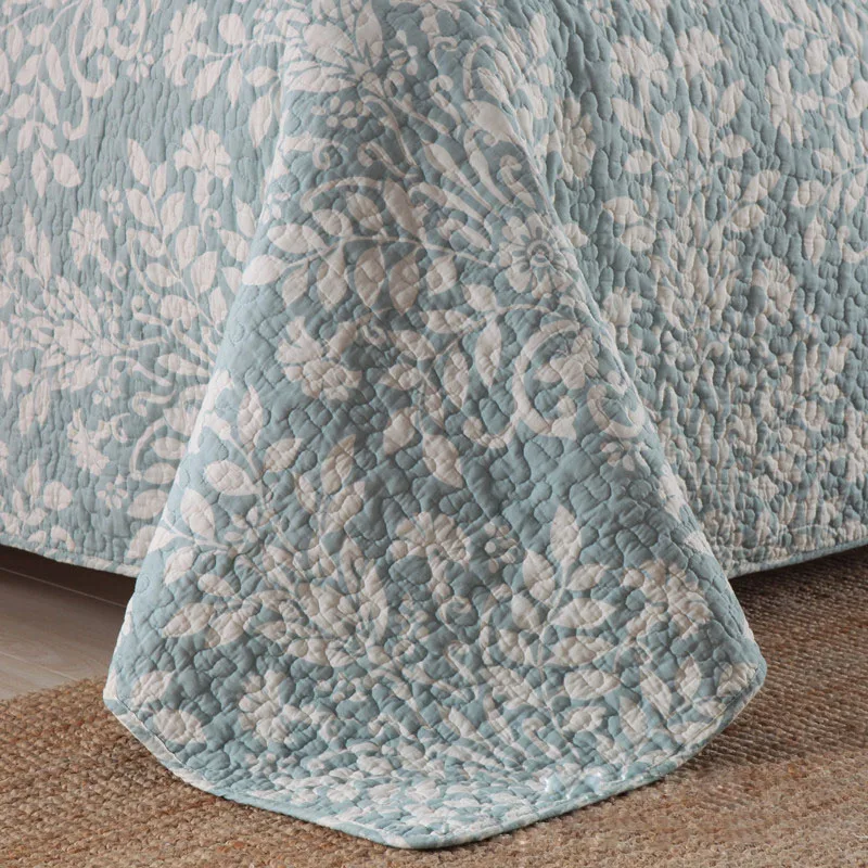 

CHAUSUB Quality Bedspread Quilt Set 3PCS Printed Cotton Coverlet Sets Bed Cover Pillowcase King Queen Size Quilted Bedding