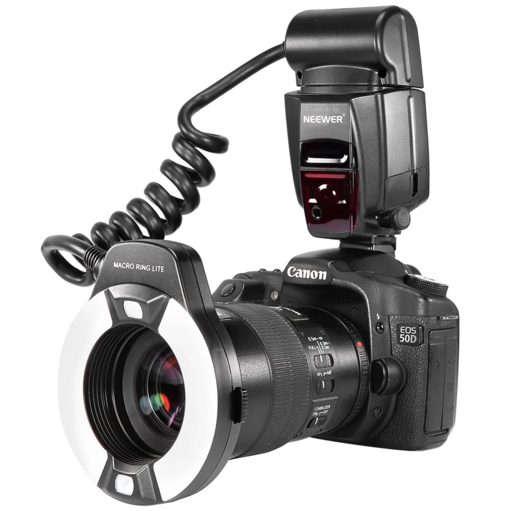 Neewer макро кольцо ttl вспышка светильник AF вспомогательная лампа для Canon E-ttl/ttl EOS5D MarkII/EOS6D/7D/70D/60D/60Da/700D/650D/600D/400D/350D