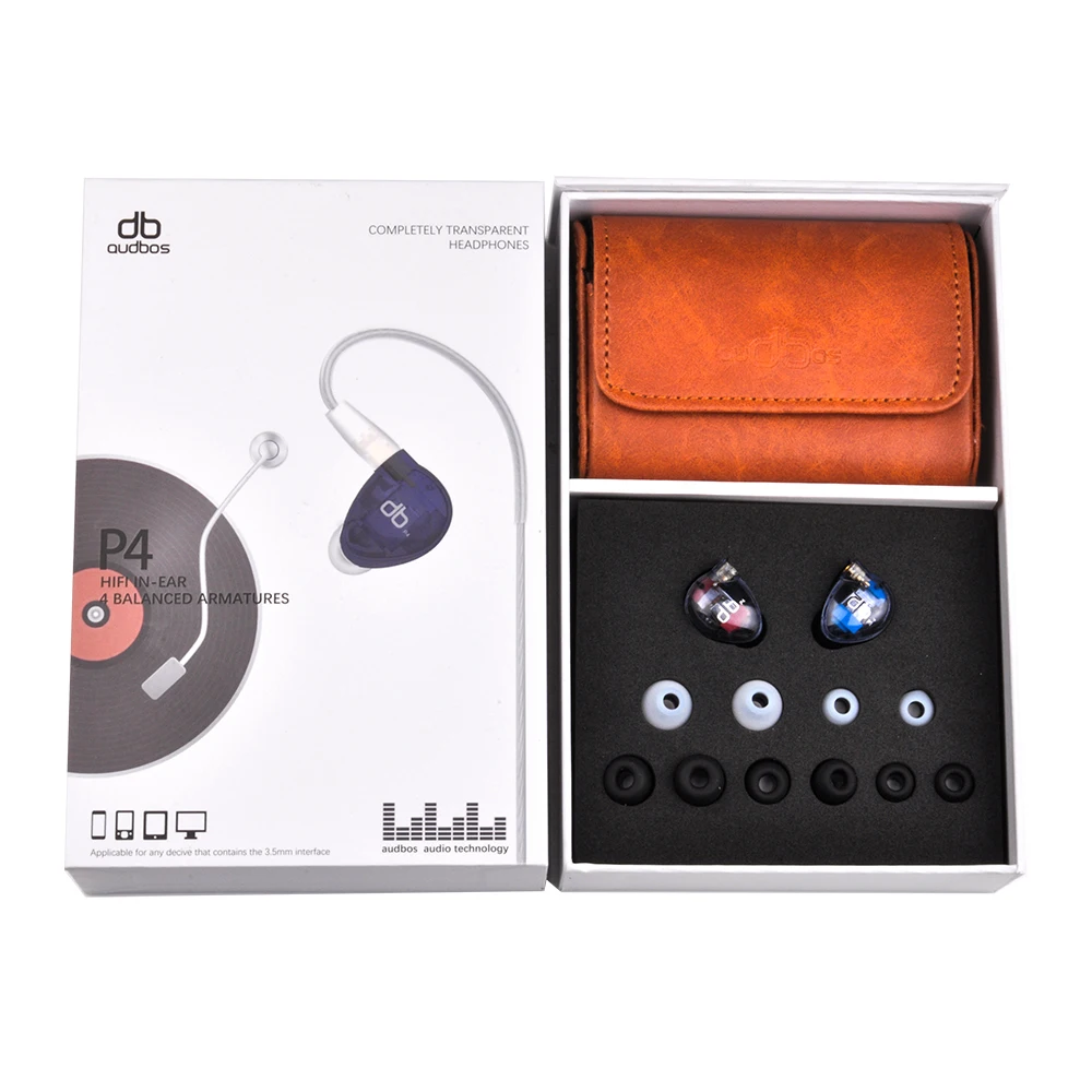Wooeasy TenHz P4 наушники для ушей 4BA привод блок 4 сбалансированные арматурные HIFI в ухо
