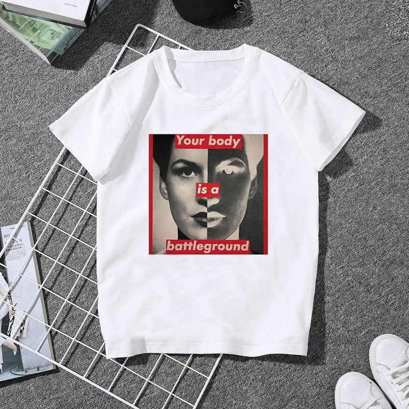 Феминистки Harajuku женские футболки феминизм grl PWR Ullzang футболка Девушка Мощность 90 s футболка с изображением гранж эстетику футболки Для женщин топы - Цвет: 2350