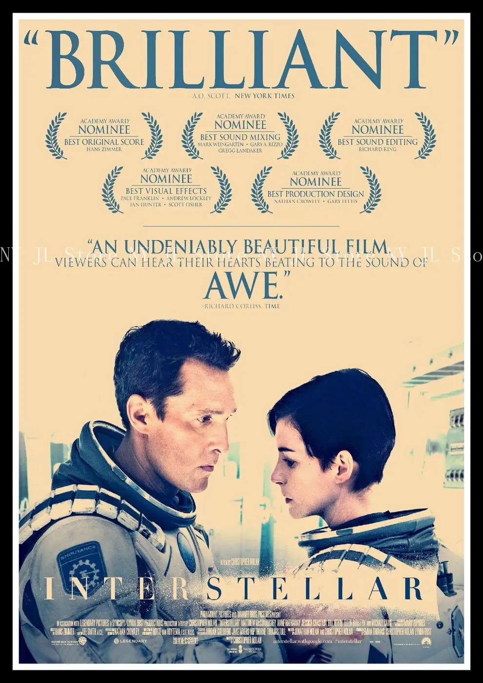 Интерстеллар C украшение для дома Постер из крафт фильма наклейки на стену с