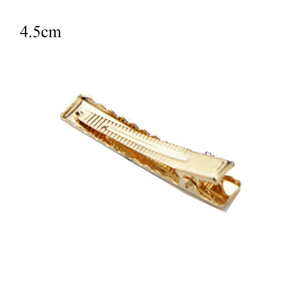 4.5cm 10 шт. 4,5 см/6 см/8 см одиночные зубцы металлические зажимы для волос "Аллигатор" заколки для волос DIY золотые геометрические клипсы Утконос заколки аксессуары для волос - Цвет: 4.5cm
