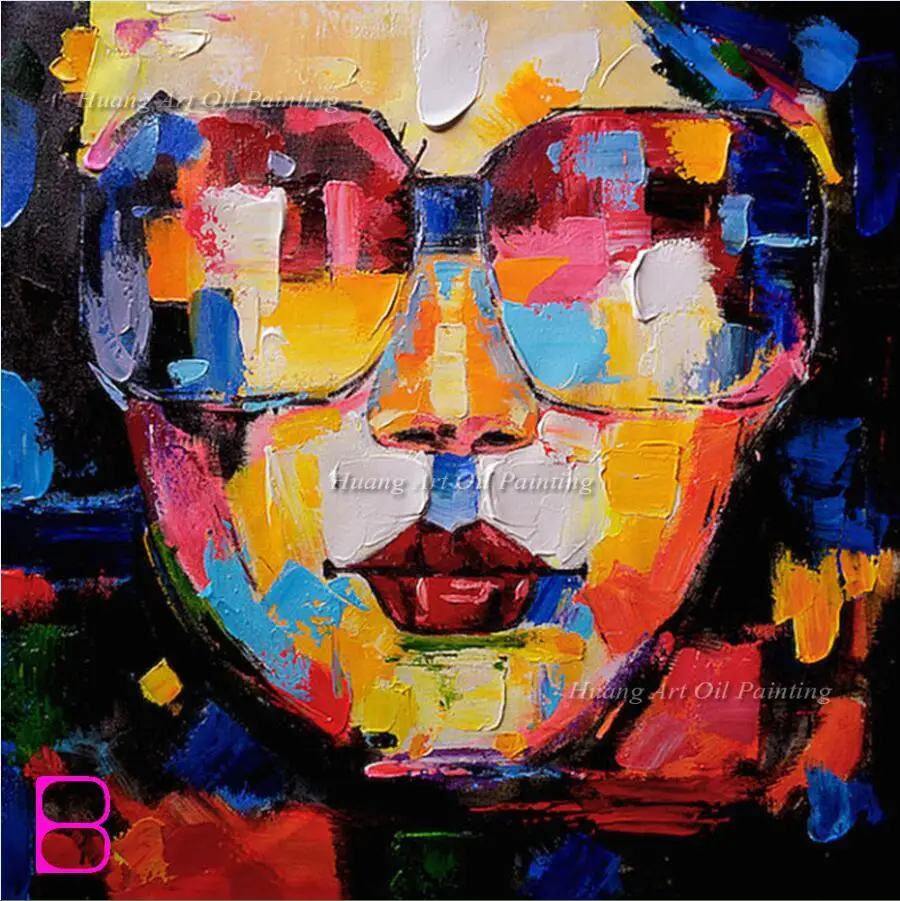 Nielly Франсуаза Книги по искусству ручной работы роспись маслом стены лунный свет Уход за кожей лица Книги по искусству Для женщин украшения дома Современные Абстрактная живопись маслом на холст - Цвет: B