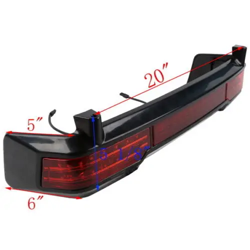 Неокрашенный светодиодный задний стоп сигнал ходовой свет для Harley Touring Trunk King Tour