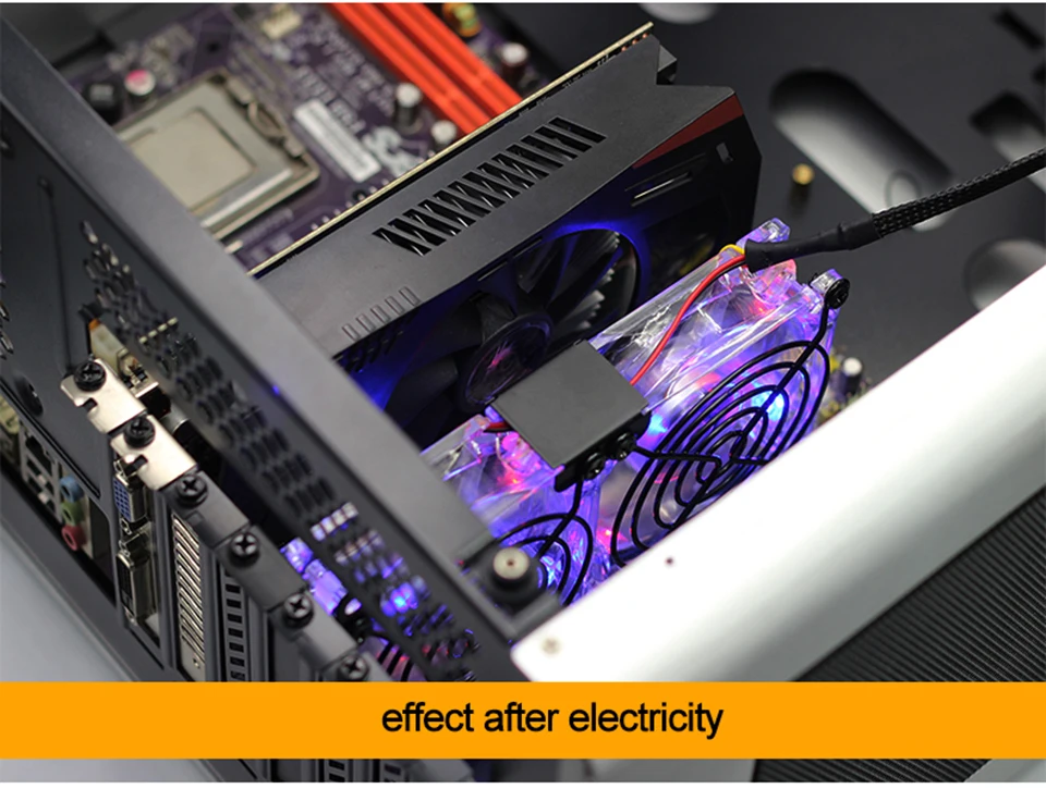 Компьютер/ПК PCI-e видеокарта стенд охлаждения 8 см вентилятор Универсальный GPU led вентилятор партнер Ультра тихий видео карта двойной держатель кулер